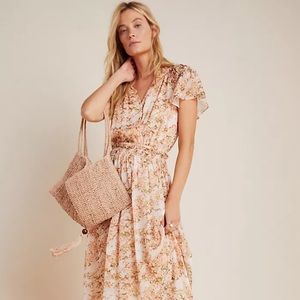 Anthropologie Current Air floral midi dress